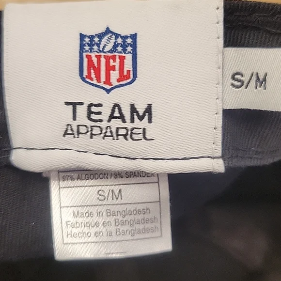 Team Apparel Pittsburgh Steelers NFL Black Baseball Cap, S/M or 7-1/4" - Picture 12 of 13